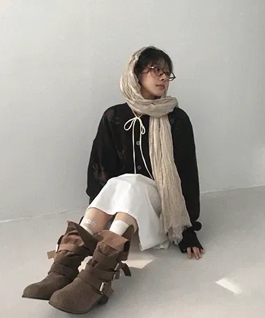 플로스 빈티지 린넨 스카프
