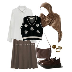 Feminine,formal,hijab,vest 코디