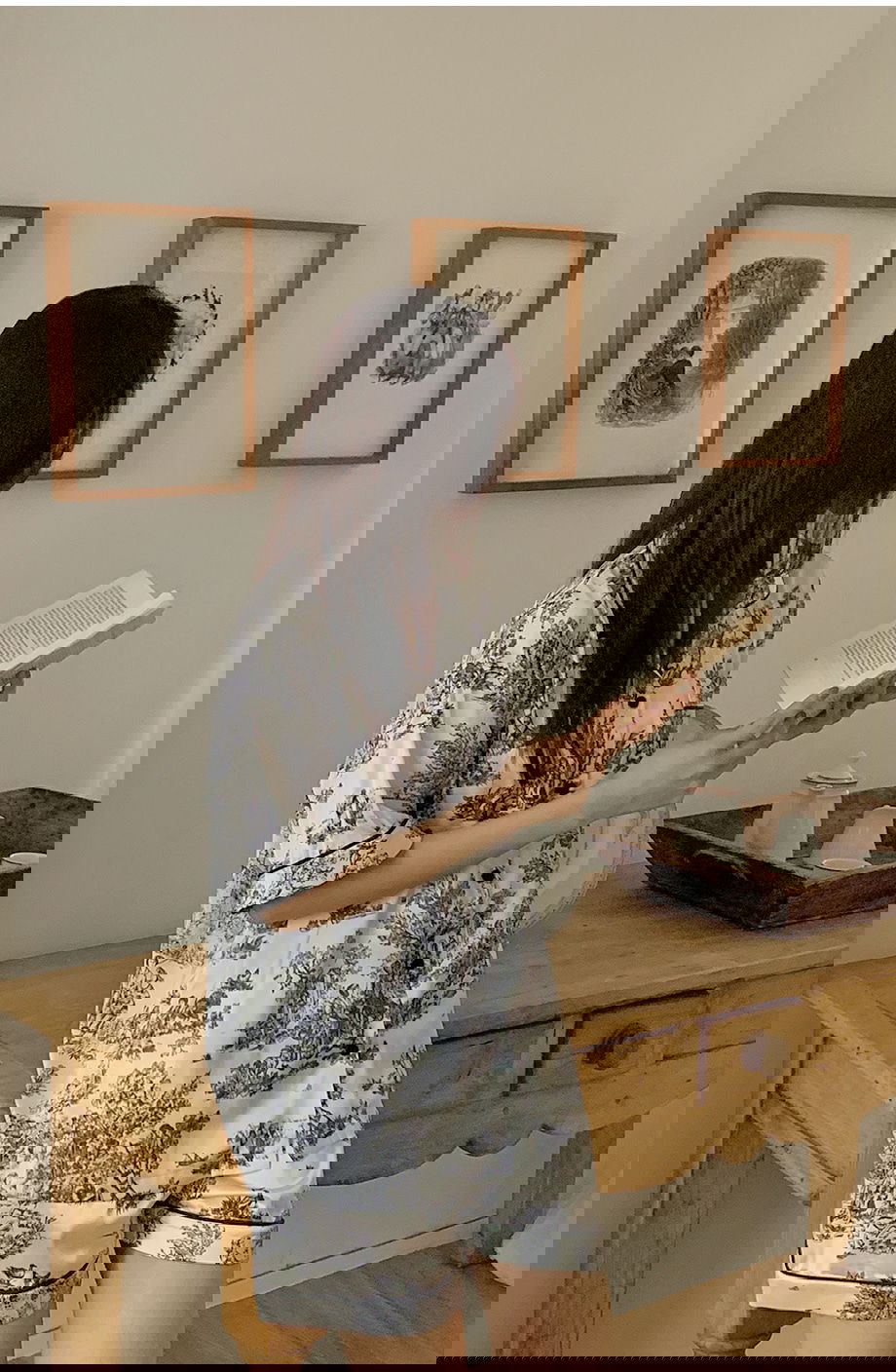 리리앤코 마쥬데앙 실크 배색 파이핑 밴딩 잠옷 세트