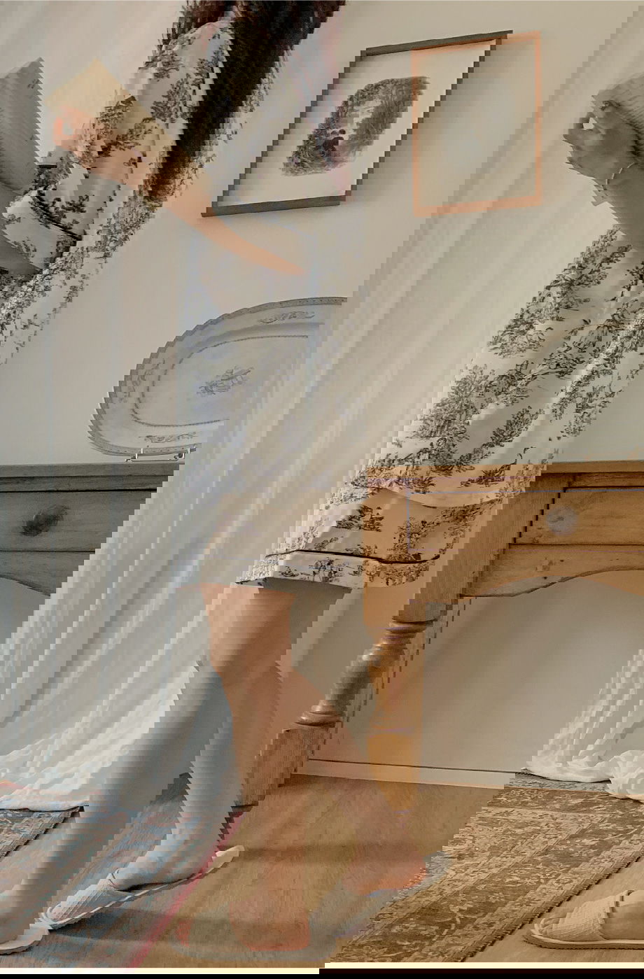 리리앤코 마쥬데앙 실크 배색 파이핑 밴딩 잠옷 세트