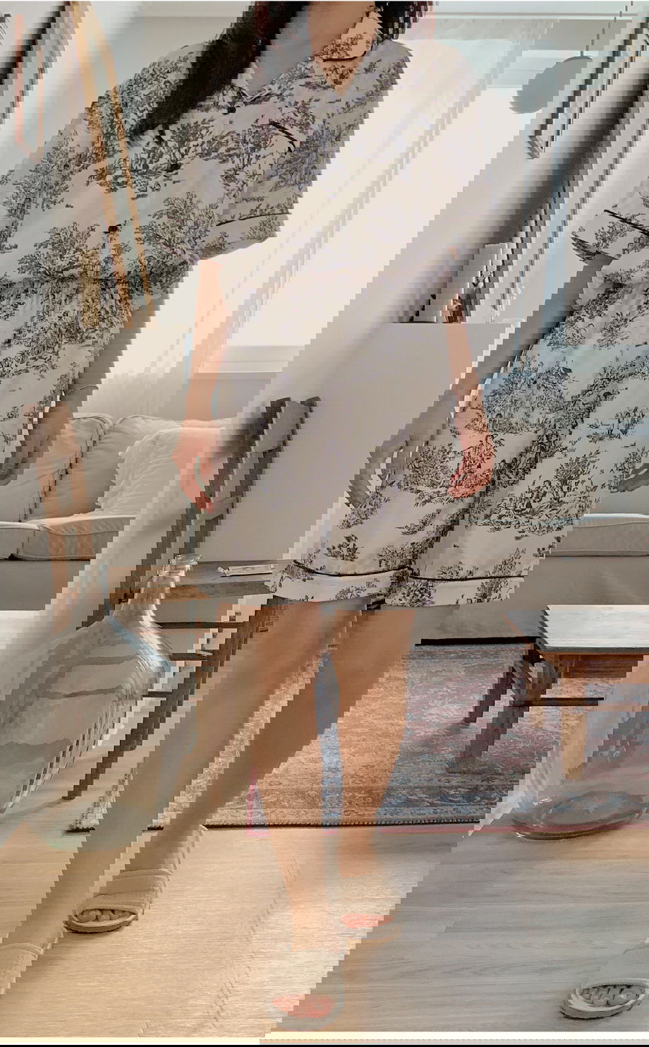 리리앤코 마쥬데앙 실크 배색 파이핑 밴딩 잠옷 세트