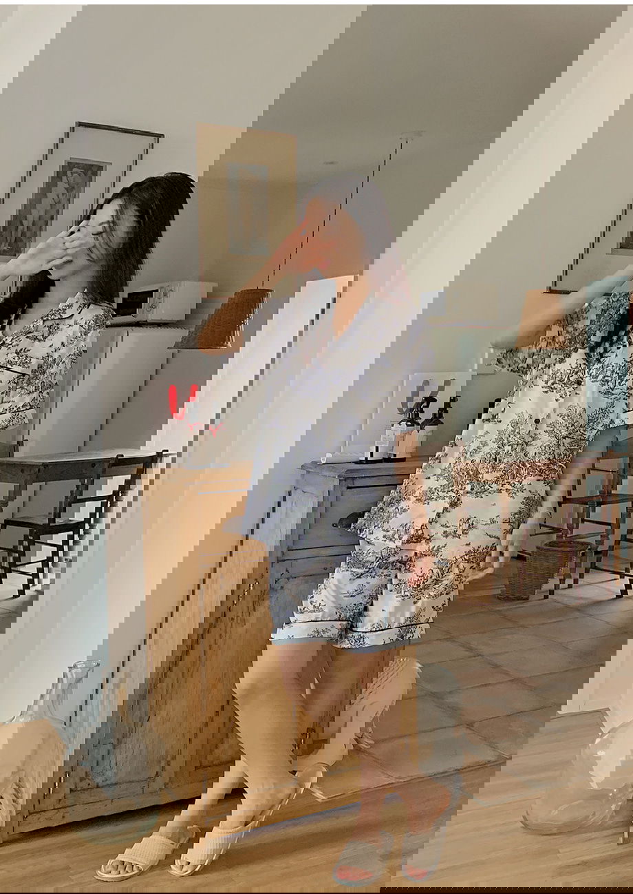 리리앤코 마쥬데앙 실크 배색 파이핑 밴딩 잠옷 세트