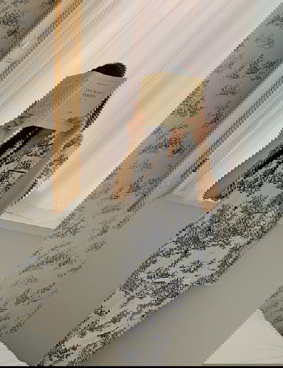 리리앤코 마쥬데앙 실크 배색 파이핑 밴딩 잠옷 세트