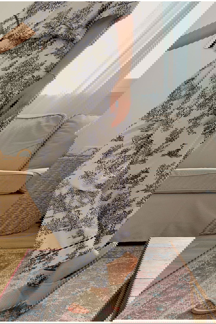 리리앤코 마쥬데앙 실크 배색 파이핑 밴딩 잠옷 세트