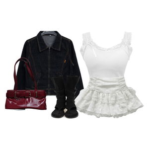 ootd,スカート 코디