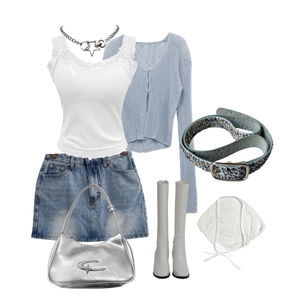 Cardigan/vest,Acc,Miniskirt,Styleyoursummer,Feminine,Codibook,Cool,y2k 코디