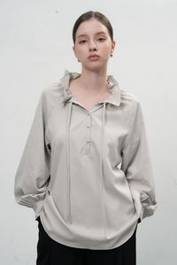 WOMAN Loose-fit frill collar blouse