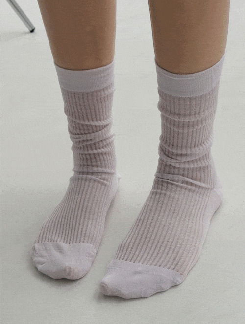 vivid seethrough socks -9color