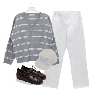 jeans,knitwears,cap 코디