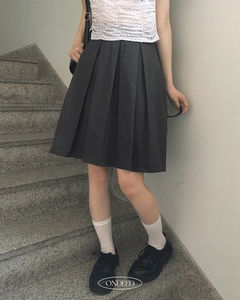 褶邊打褶中長版百褶裙