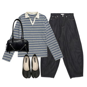 jeans,LongSleeve,flats 코디