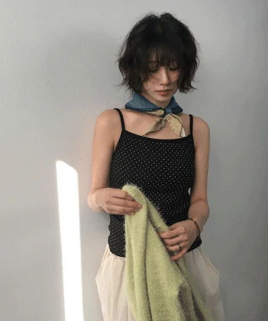 Olivine Basic Dot Sleeveless