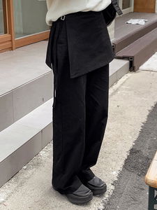 Ebony Cotton Wrap Skirt Set Pants