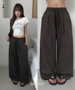 Yor Cotton Pintuck Wide Banding Pants