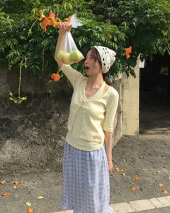 Butter Cardigan + Halter Neck Sleeveless *Butter available for same-day shipping