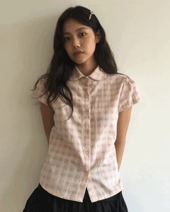 淺紫色公主袖襯衫