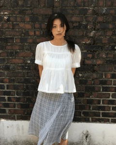 See-through puff blouse