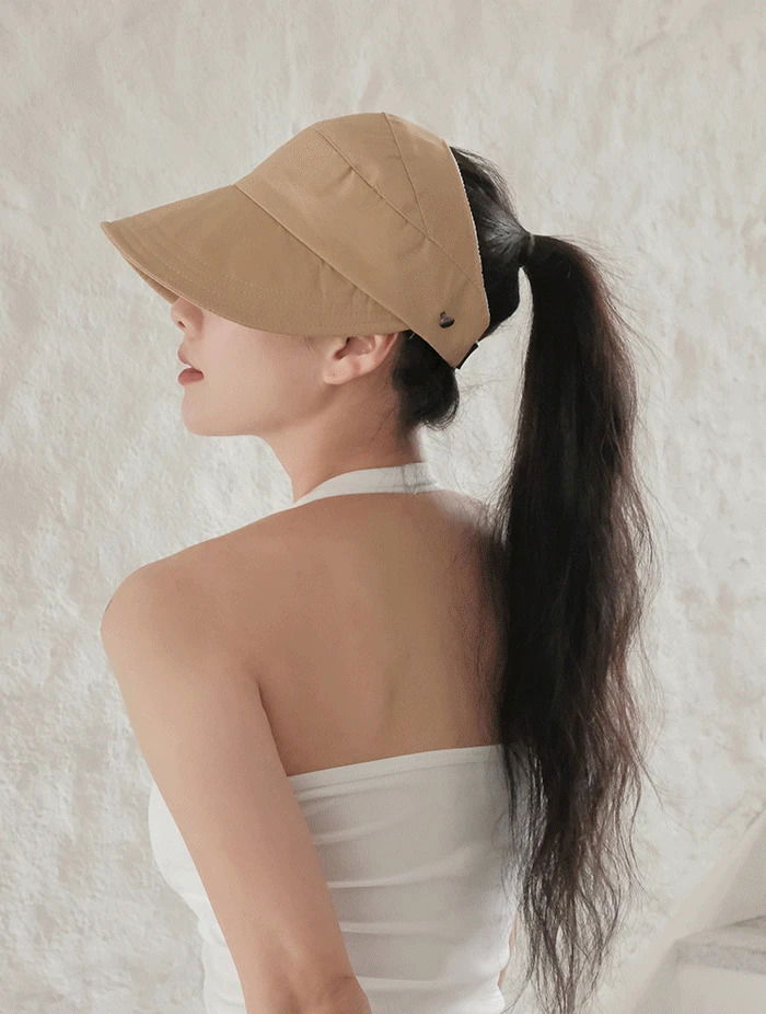 자외선차단 마스크걸이 포니테일 썬캡 모자