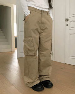 린쥬 스트링 포켓 카고 롱 팬츠