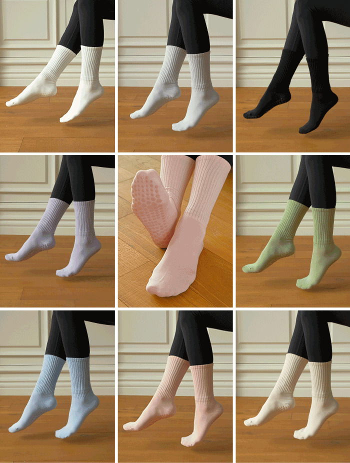 Non-slip plain long neck pilates socks yoga Socks 8 colors 襪子