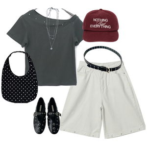 ShortPants,ShortSleeve,necklace 코디
