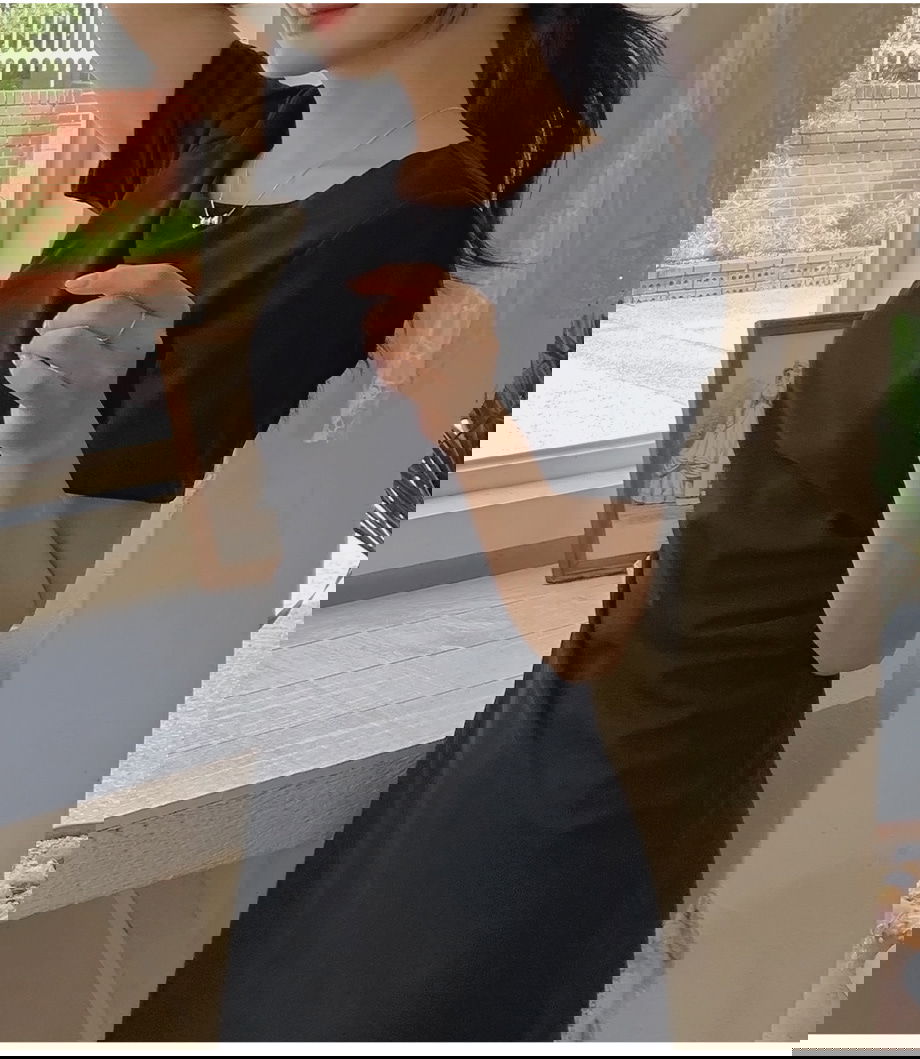 리리앤코 아네디브 핀턱 보트넥 롱 원피스