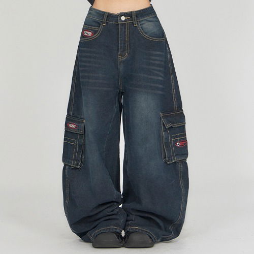 Patch Cargo Wide Denim DE037