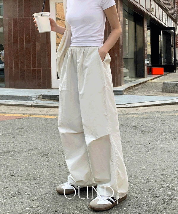 ワトン バンディング ツーウェイ パラシュートナイロンワイドパンツ