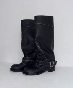 Vintage Unique Belt Strap Warmer Long Boots