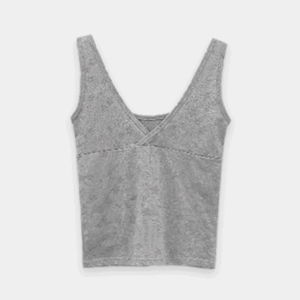 Suzuyou Flower Layered V- V-Neck Sleeveless