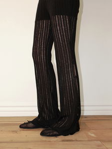SIDE BUTTON SHEER PANTS