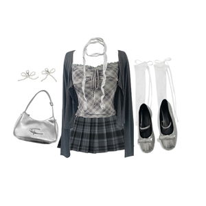 Ootd,skirt,preppy,codicontest,2025,codibook,daily 코디