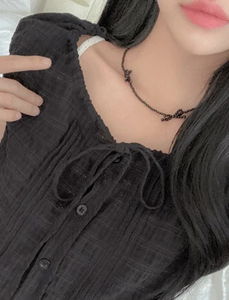 珍珠甜美蝴蝶結項鍊