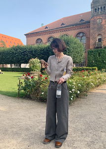 フロントラインワイドコットンパンツ