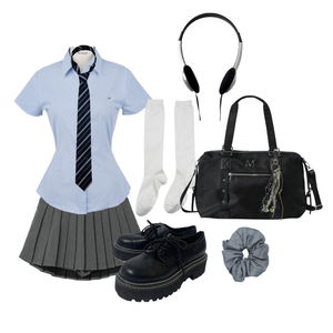 樂福鞋,肩背包,schooldays 코디