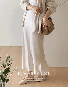 Rossi satin long skirt