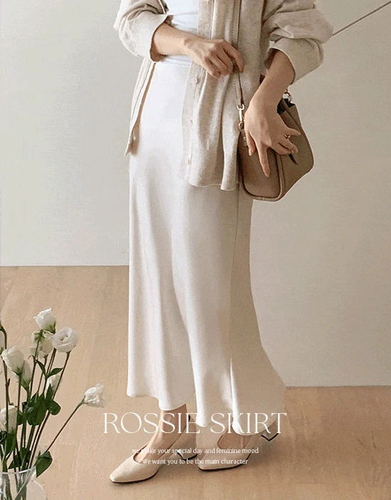 Rossi satin long skirt
