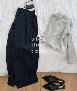 都市風條紋長褲