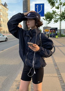 配色アノラックナイロンジャンパー