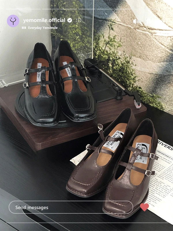 에이블 버클 플랫 단화