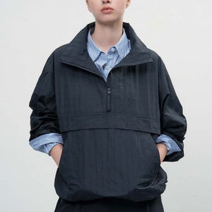 WOMAN 하프 집업 체크 아노락