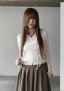 Pencia Shirring Top & Cardigan