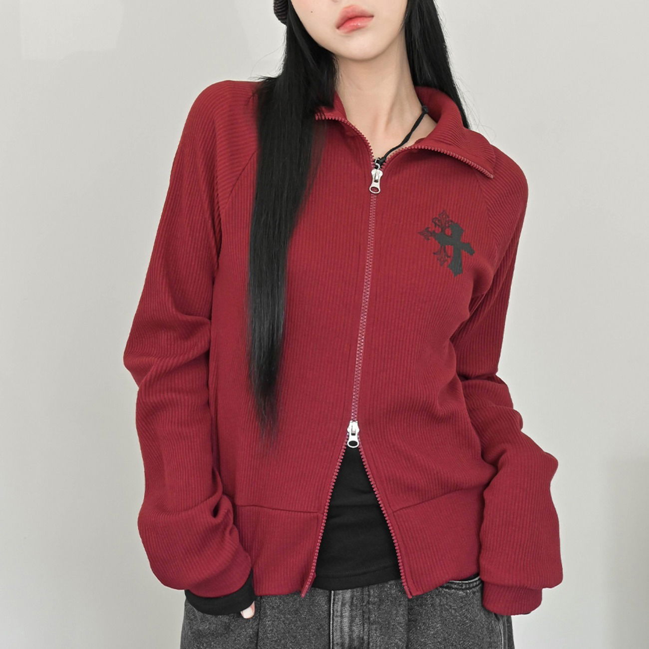 티센 크로스 투웨이 집업