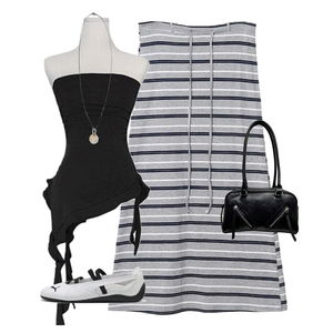 Casualstyle,Y2k,Trendy,longskirt 코디