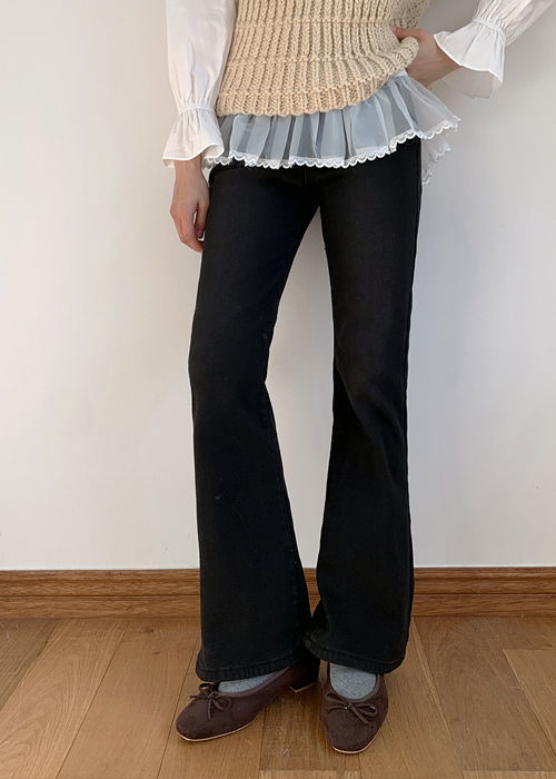 Gratz Fleece-lined denim Flared pants