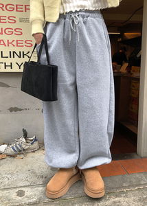 Pokey Fleece-lined banding jogger pants