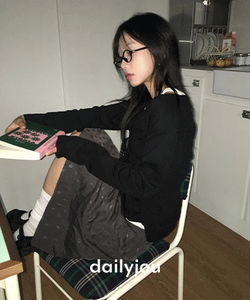 優雅點點尼龍鬆緊中長裙