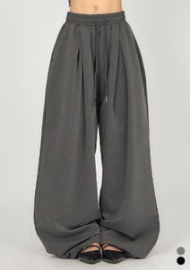 Banding Pintuck Wide Slacks PA049