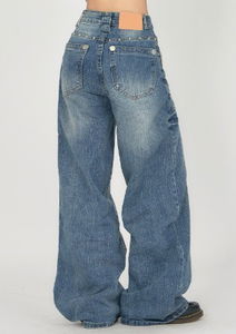 Eyelet Punching Washing Denim DE040