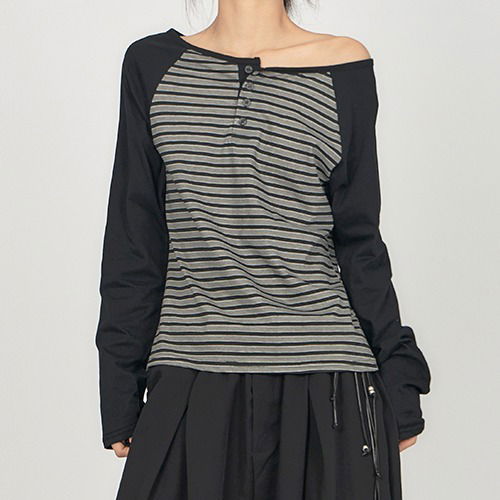 Striped Raglan T-Shirt TS048